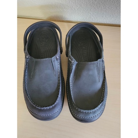 Crocs Mesa Herren Clogs Men Size 8 Black Slip On Comfort Shoes Travel Casual
